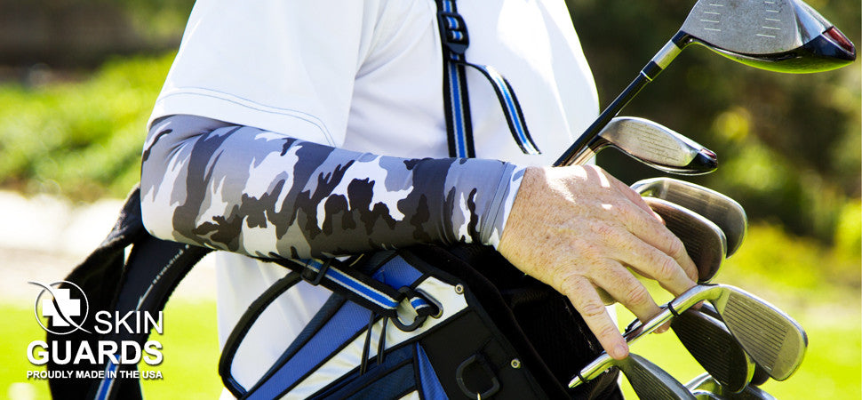 grey camo arm sleeves
